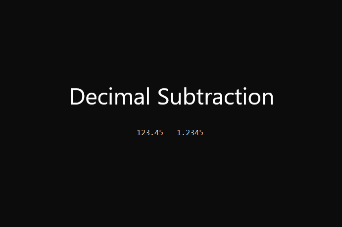 Accurate Decimal/Big Number Subtraction using C